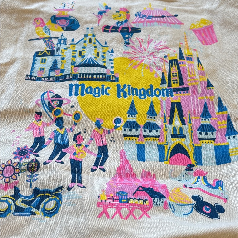 Starbucks Disney magic kingdom  Blue Canvas Tote from Discovery Series NWT - Picture 2 of 4